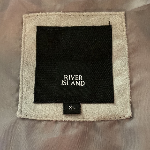 NWOT - Mens River Island Textured Silver Grey Zippered Bomber Jacket - Sz XL* - Picture 2 of 16